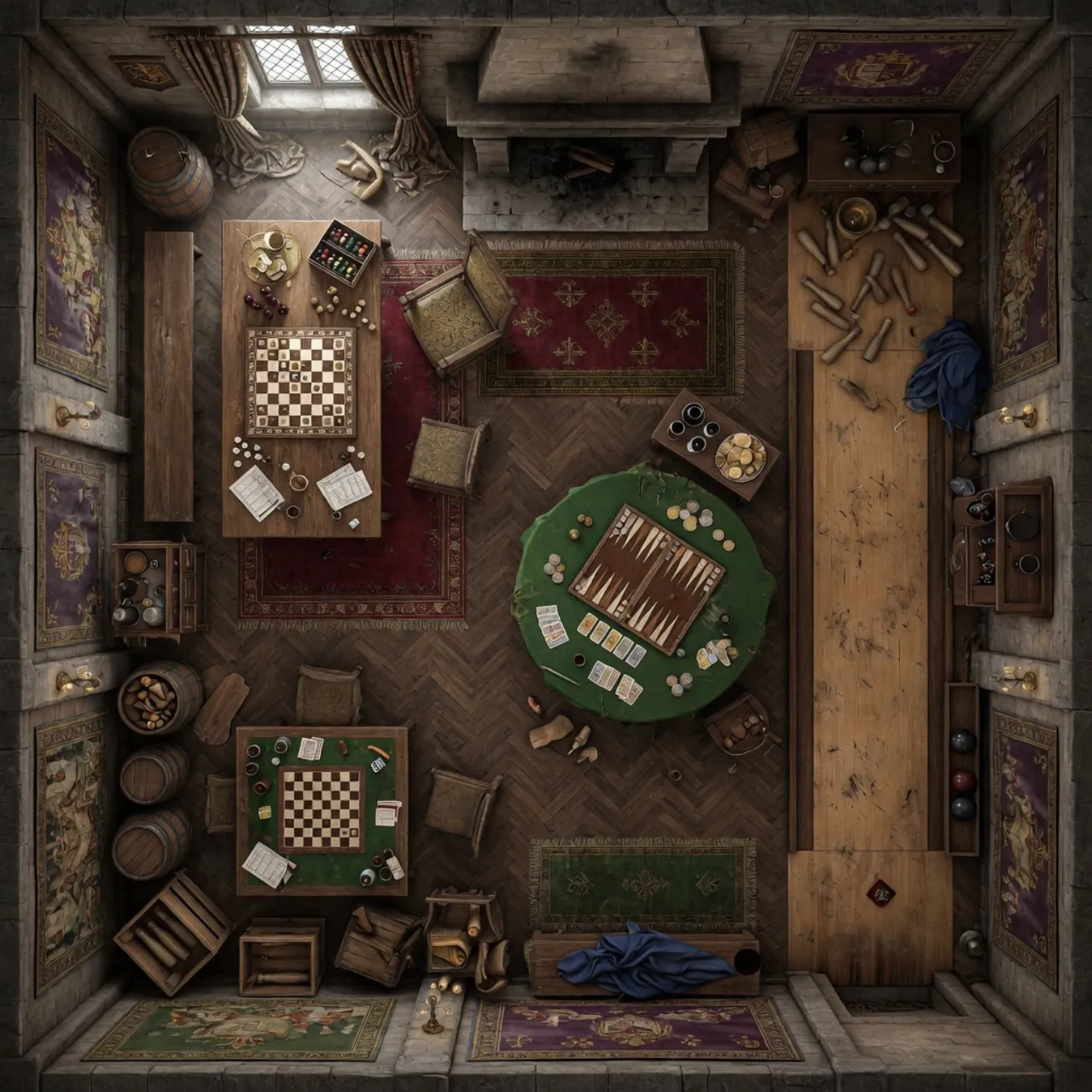 back-room gambling den